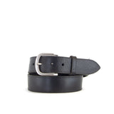 Black Leather Belt with Secret Money Pocket | 1 1/2" Wide | 29" - 31"