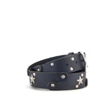 Studded Black Leather Belt | 1 1/2" Wide | 28" - 30"