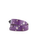 Studded Purple Leather Belt | 1 1/2" Wide | 30" - 32"