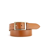 Stitched Light Brown Leather Belt | 1 1/2