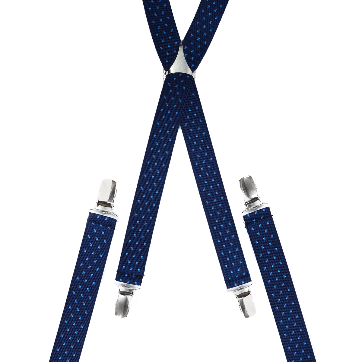 Polka-Cross Navy and Blue Skinny Trouser Braces
