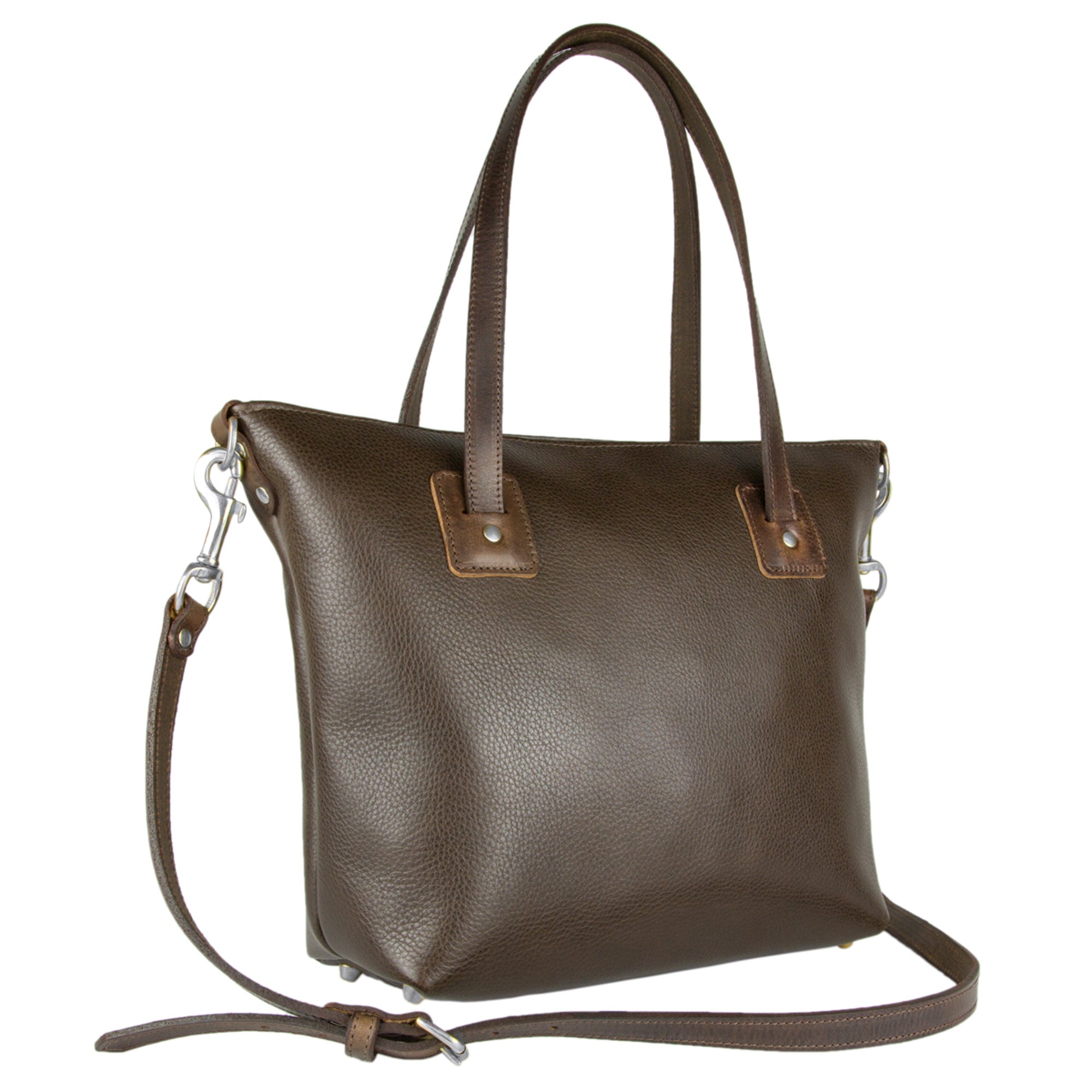 Loretta Large Leather Tote Bag Brown