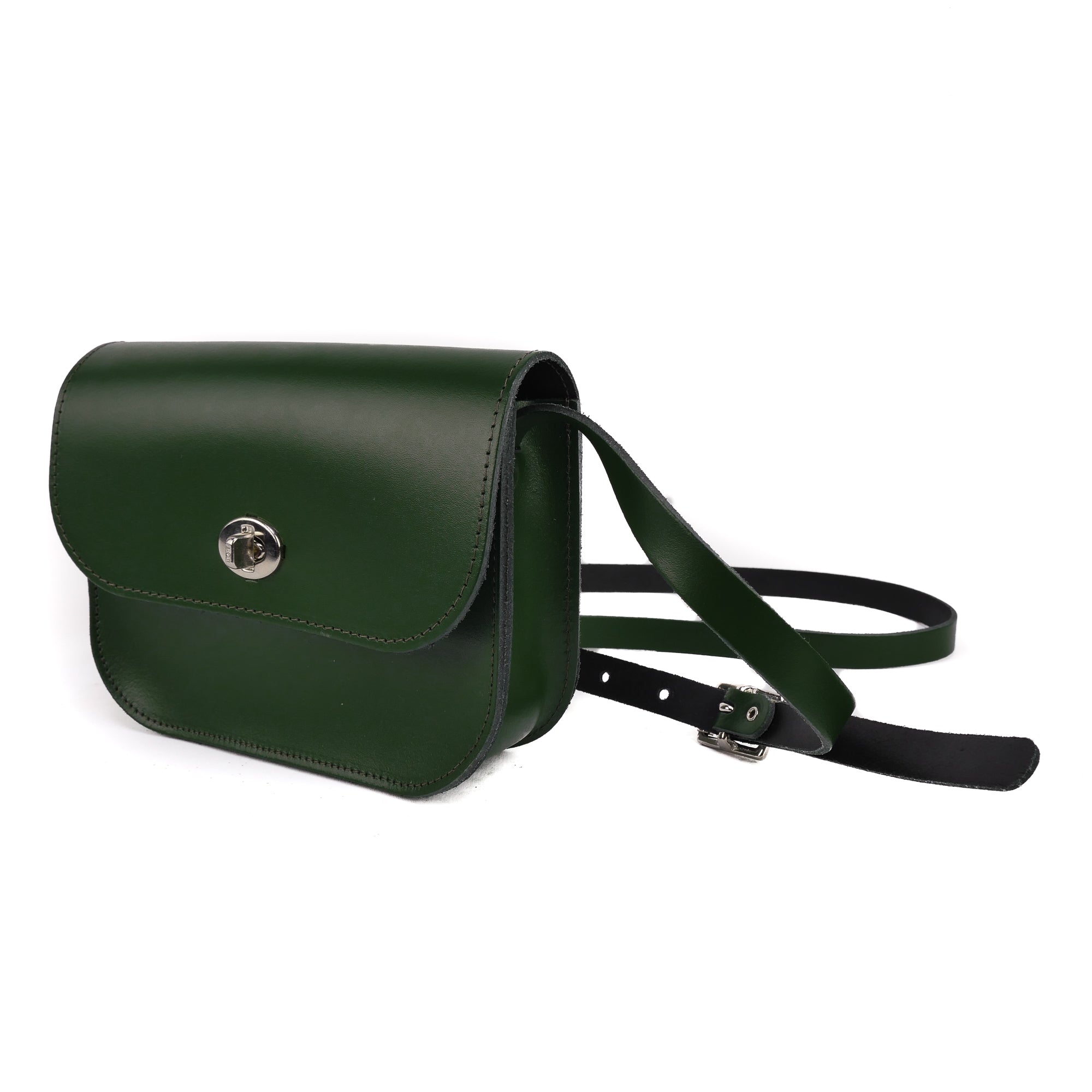 Dark Green Leather Shoulder Bag - Chroma