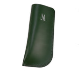 Dark Green Leather Glasses Case - Chroma