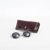 Missouri Brown Leather Sunglasses Case