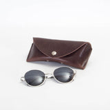 Missouri Brown Leather Sunglasses Case