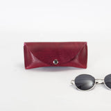 Missouri Burgundy Leather Sunglasses Case