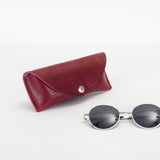 Missouri Burgundy Leather Sunglasses Case