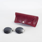 Missouri Burgundy Leather Sunglasses Case