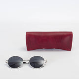 Missouri Burgundy Leather Sunglasses Case