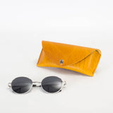 Missouri Mustard Yellow Leather Sunglasses Case