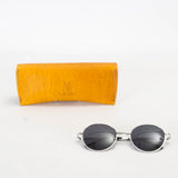 Missouri Mustard Yellow Leather Sunglasses Case
