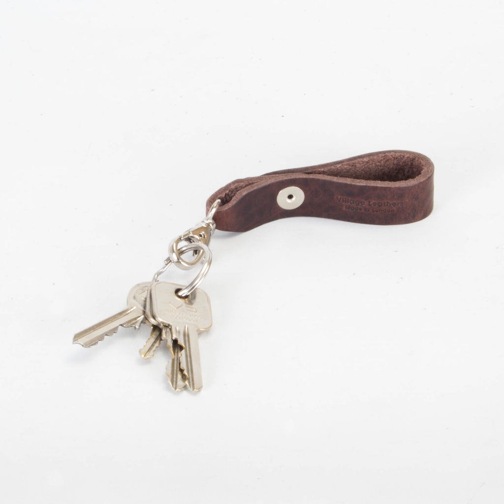 Belt Loop Brown Leather Key Ring Leather belt Key Holder Village Leathers