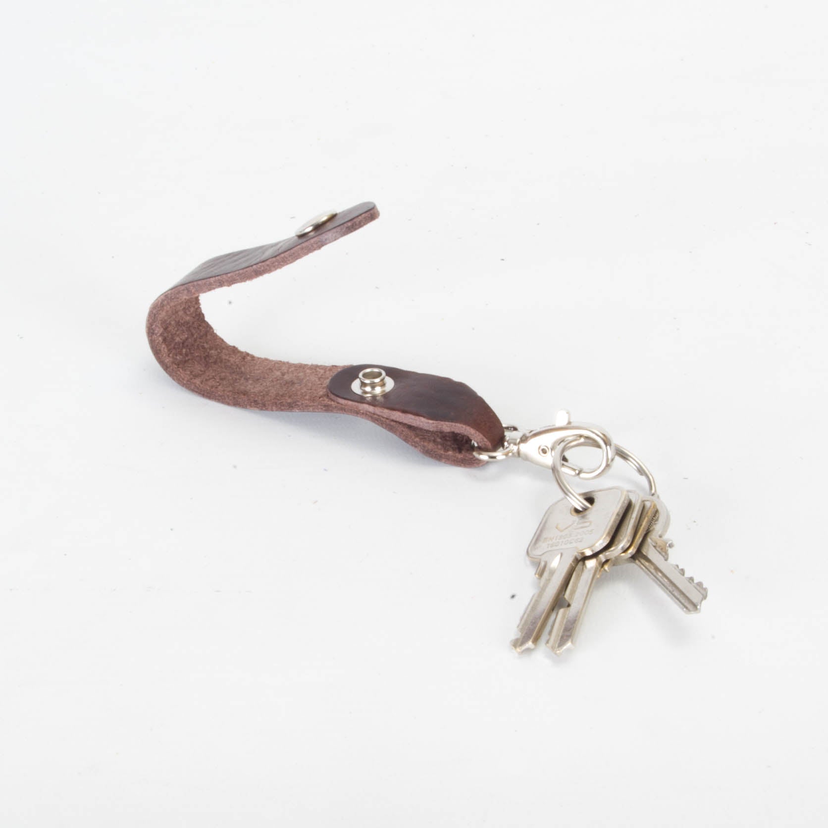 Belt Loop Brown Leather Key Ring