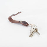 Belt Loop Brown Leather Key Ring