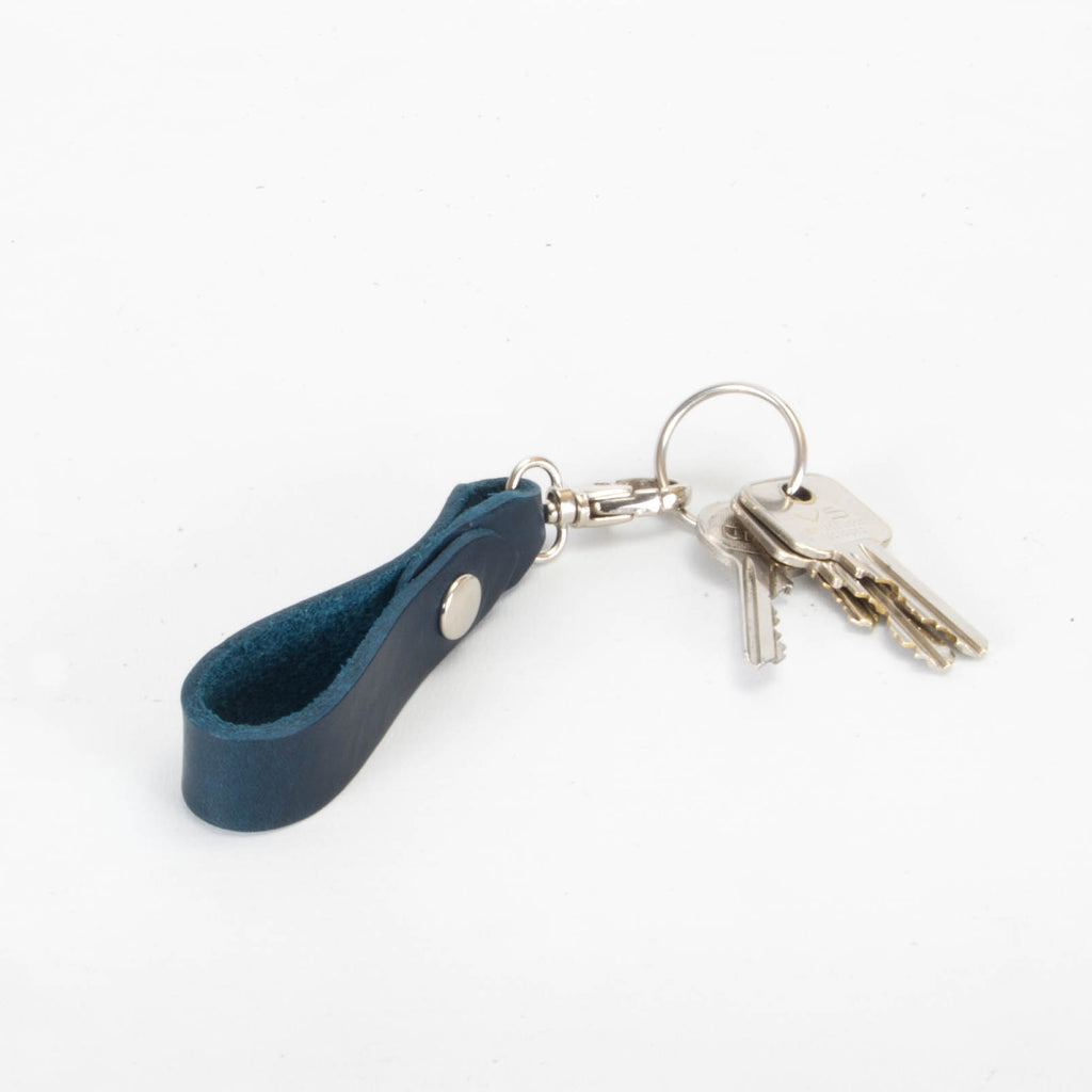 Belt Loop Navy Leather Key Ring Leather Key Holder Belt Loop Key