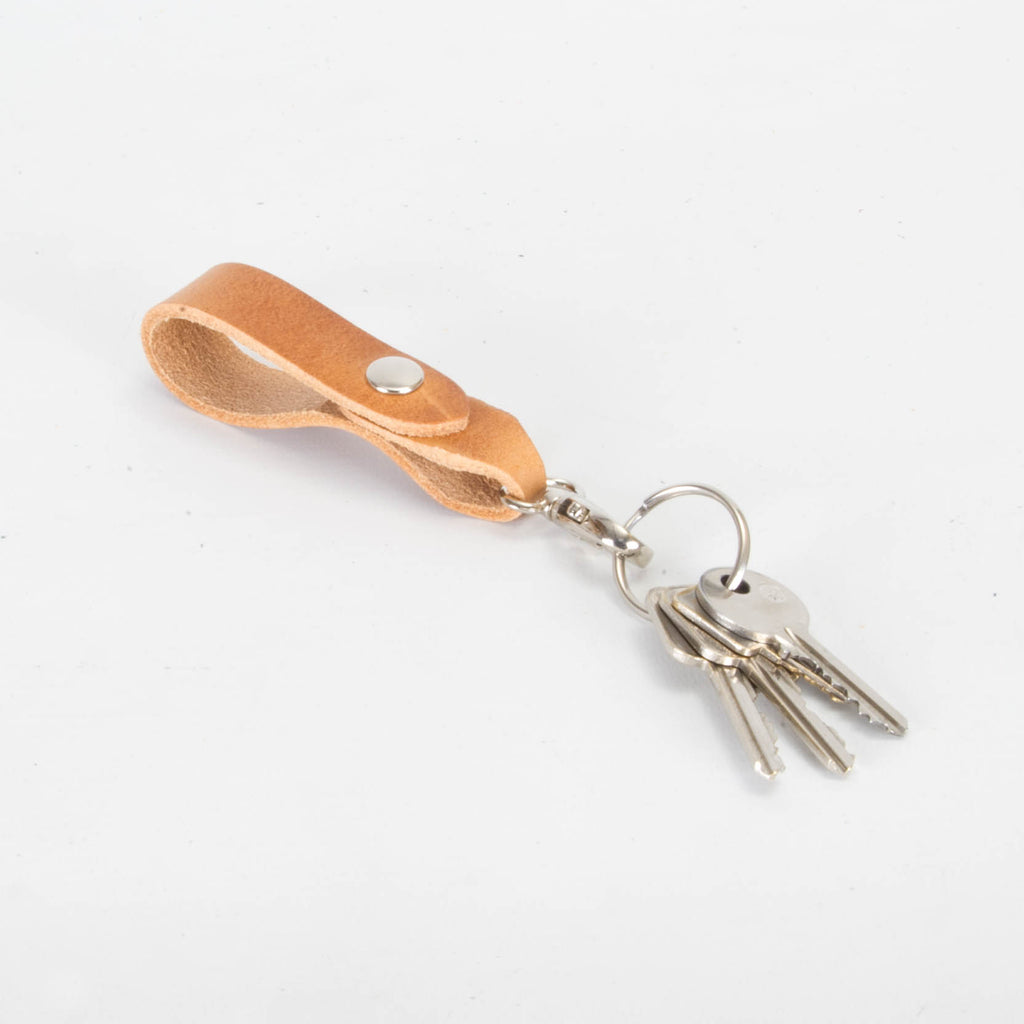Belt Loop Key Ring Tan Leather Key Ring Belt Loop Key Holder