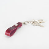 Belt Loop Burgundy Leather Key Ring