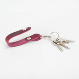 Belt Loop Burgundy Leather Key Ring