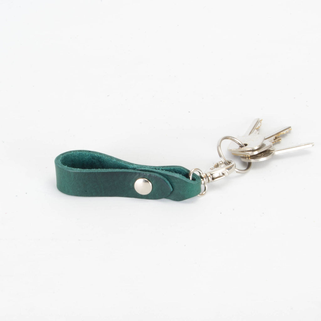 Belt Loop Green Leather Key Ring Leather Key Holder Belt Loop Key