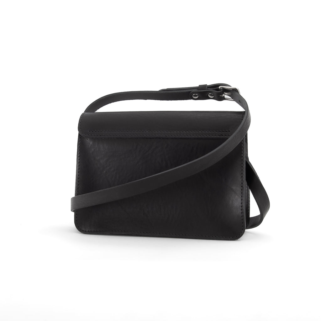 Vic Missouri Handmade Black Leather Bag Made to Order Crossbody Bag